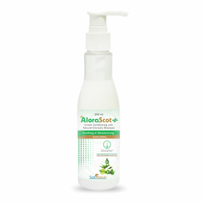 Shampoo & Conditioner With 9 Herbs Paraben And Sulphates Free Antidandruff Shampoo With Natural Care (ALORASCOT PLUS SHAMPOO  WITH CREAM CONDITIONING )
